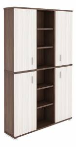 Шкаф книжный Merdes Домино ПУ-40-5 ШК-Ч Шамони/Карамель