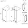 Душевая дверь в нишу Am.Pm Gem W90G-90-1P-BT профиль черный матовый, стекло прозрачное, 90x195 фото 7