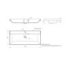 Раковина Uperwood Classic Quartz 293020634 черная матовая, уголь, 100x45 фото 8