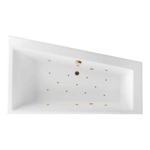 Акриловая ванна Excellent Sfera 170x100 (правая) "RELAX" (золото)