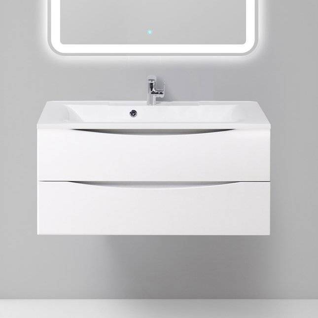 Тумба с раковиной BelBagno Marino 100 bianco lucido, подвесная