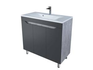 Тумба под раковину Stella Polar Абигель 90 SP-00001126 серый, цемент