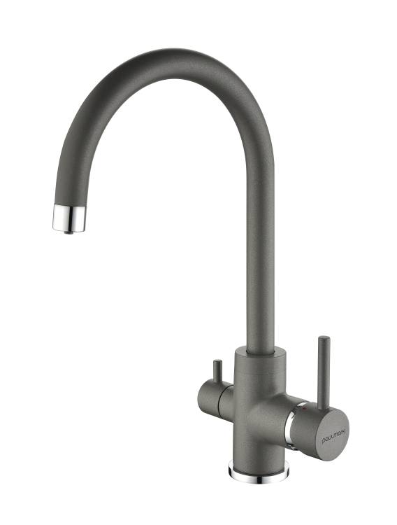 Смеситель для кухни Paulmark Essen Es213211-GRM серый металлик