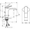 Смеситель для раковины Hansgrohe Vivenis 75020670 черный фото 3