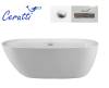 Акриловая ванна Cerutti Spa Como CT9900 белая, 150x75 фото 4