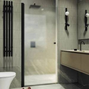 Душевая перегородка MaybahGlass MGD-802-6 60x198, стекло сатин, профиль черный