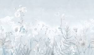 3D Фотообои Artegrafico «Светлое бескрайнее поле в холодных тоанах» HRB-047 акварель