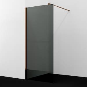 Душевая перегородка Wasserkraft Rur 30W44RG-TG профиль глянцевое розовое золото, стекло тонированное, 100x120x200