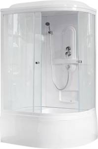 Душевая кабина Royal Bath RB 8120BK1-T L с высоким поддоном, с сиденьем