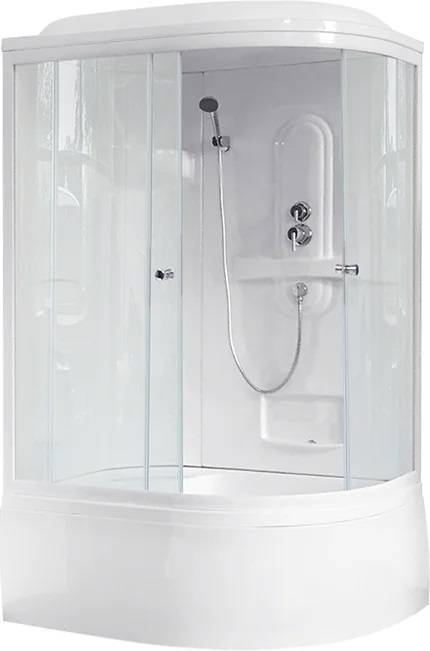 Душевая кабина Royal Bath RB 8120BK1-T L с высоким поддоном, с сиденьем