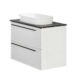 Тумба с раковиной La Fenice Elba Twin Bianco NFNC-01-ELB-B-90-2-3-M-GB белая матовая, 90 см