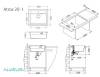 Мойка кухонная Alveus Granital Atrox 30 1131994 Beige - G55 с сифоном, 59x50 фото 3