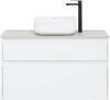 Тумба под раковину Aquanet Nova Lite 100 242581 2 ящика, белый глянец фото 7