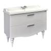 Тумба с раковиной Comforty Монако-100 00004136346 напольная, белый глянец