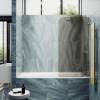 Шторка на ванну MaybahGlass MGV-653-3 70.5x140, поворотная, стекло графит матовый 6 мм, профиль золото фото 3