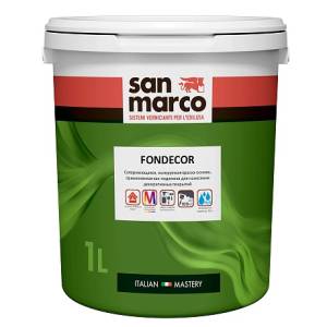 Супермоющая краска-основа для декоративных покрытий San Marco Fondecor 1 л