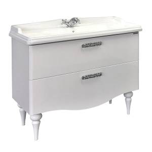 Тумба с раковиной Comforty Монако-100 00004136346 напольная, белый глянец