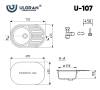 Мойка кухонная Ulgran Classic U-107-342 графит фото 3