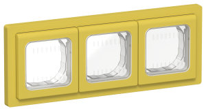 Рамка 3-постовая IEK Flite FI-M30-32-55-K44 желтый карри