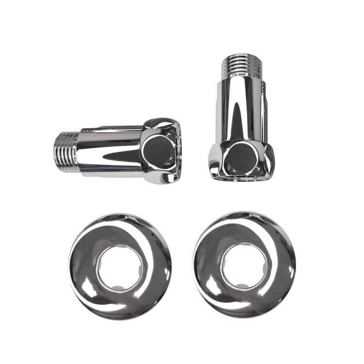 Соединение прямое Luxon 3/4"x1/2" гайка/штуцер, хром (пара)