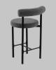 Стул полубарный Stool Group Флорео vd-plb-floreo-fl-grey темно-серый, букле фото 6