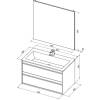 Тумба с раковиной Aquanet Lino 90 белый матовый фото 8
