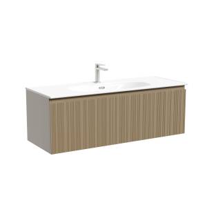 Тумба с раковиной Sancos Код (Code) CD120GB + CN13004 серо-бежевый, 120x45.3