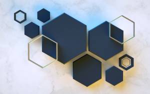 3D Фотообои Artegrafico «Объемный гексагон» BL-010 канвас