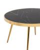 Стол журнальный Stool Group Гелиос ECT-134-TG DUAL стекло черный мрамор сталь золото 80x80x45 фото 2