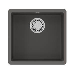Кухонная мойка Lemark SINARA 440-U 9910071 подстольного монтажа из кварцгранита серый шелк