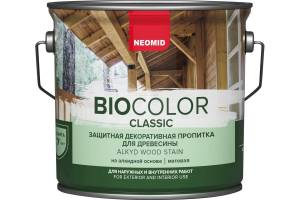 Защитная декоративная пропитка на алкидной основе Neomid Bio Color Classic графит 2.7 л