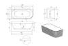 Акриловая ванна Royal Bath Nero RB710302BL-L-BL левая, белая, с черным бортом, 170x78 фото 4