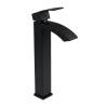 Смеситель для раковины Filarete Waterfall FL6010BL высокий, черный