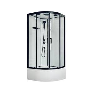 Душевая кабина Royal Bath Fato FATO RB 90CK-T-BL профиль черный, стекло прозрачное, 90x90x215