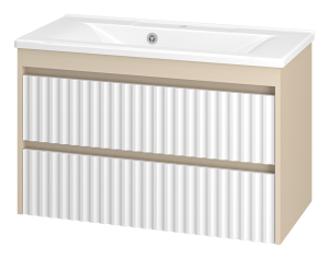 Тумба с раковиной Brevita Балатон УТ000023725 бежевая, 90 см