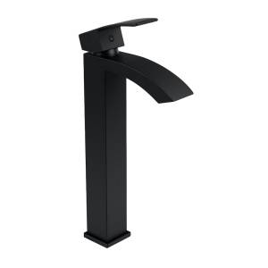 Смеситель для раковины Filarete Waterfall FL6010BL высокий, черный