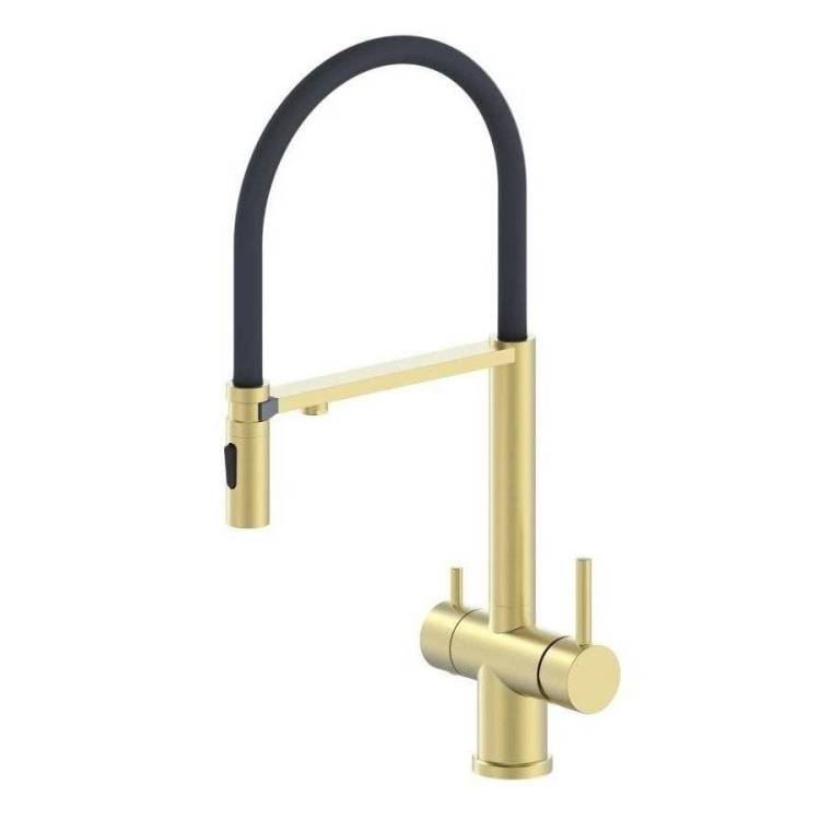 Смеситель для кухни Oliveeka K OL-458009-BG под фильтр, золотой матовый