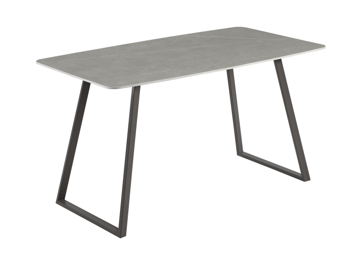 Стол обеденный Stool Group Vermont T-122 Armani grey, top gr legs DUAL керамика темная, ножки серые 140x80x76