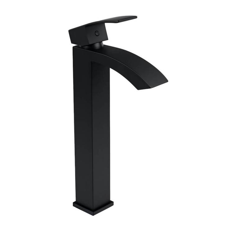 Смеситель для раковины Filarete Waterfall FL6010BL высокий, черный