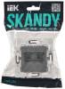 Розетка компьютерная RJ45 2-местная IEK Skandy SK-K20-1-K03 серый фото 2