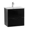 Тумба с раковиной BelBagno MARINO-CER-MINI 60 Nero Lucido фото 2