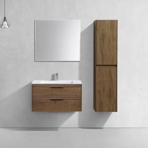 Тумба с раковиной Vincea Chiara 2D 800 2 выкатных ящика, T.Oak, раковина белая