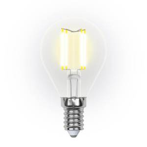 Лампа светодиодная филаментная Uniel Air Dim LED-G45-5W/WW/E14/CL/DIM GLA01TR