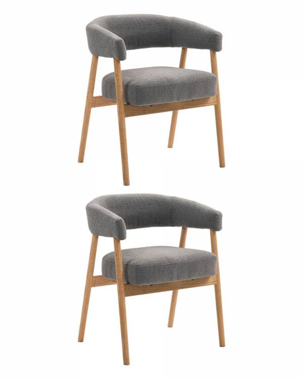 Стул обеденный Stool Group Zubo DM4729-1 OTE-Q-456 D.GREY X2 с деревянными ножками темно-серый 2 шт.