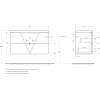 Тумба под раковину Belbagno Vittoria VITTORIA-1000-2C-SO-GO-P 100x45x57 Grigio Opaco подвесная с двумя выкатными ящиками фото 14