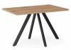 Стол Woodville Keon T32 619939 дуб табачный, черный 118(141.8)x78x75