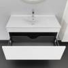 Тумба с раковиной Comforty Мадрид 100 00-00017864 подвесная, белая матовая фото 4