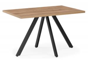 Стол Woodville Keon T32 619939 дуб табачный, черный 118(141.8)x78x75