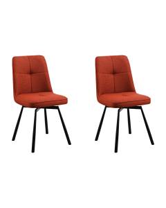 Набор из 2 стульев Stool Group Boun OS-2445Z-3 Lumos-44 DUAL X2 терракотовый, вращающийся