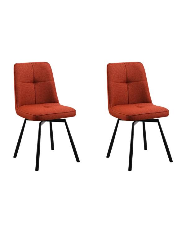 Набор из 2 стульев Stool Group Boun OS-2445Z-3 Lumos-44 DUAL X2 терракотовый, вращающийся